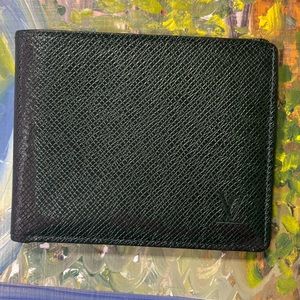 louis vuitton green bifold wallet